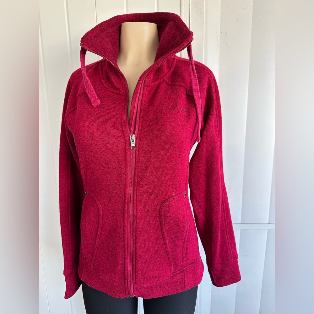 Avalanche Sweater Womens Size Medium Red Full Zip Long Sleeves